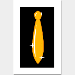 Shiny Golden Tie Posters and Art